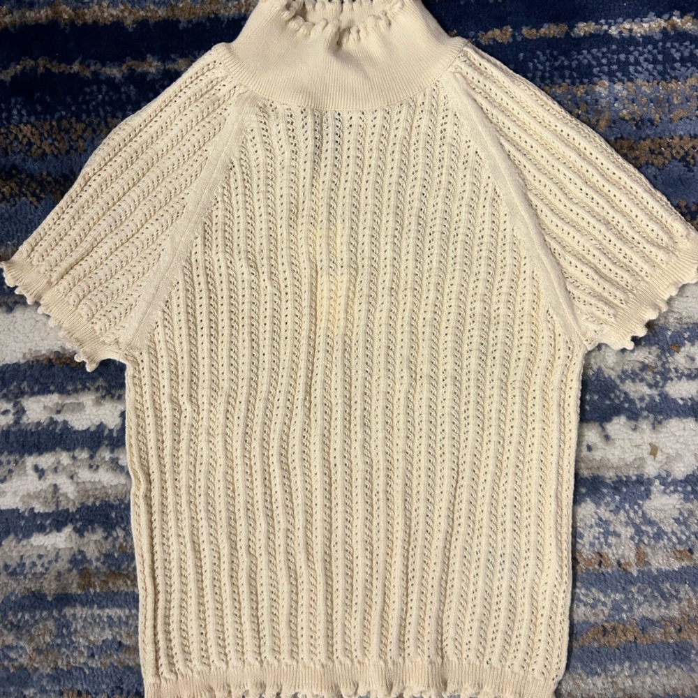 Anthropologie Cream Cowl Neck Sweater